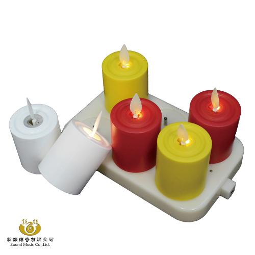 LED仿真充電式電子蠟燭(10日充電款 精裝六入版) YX108